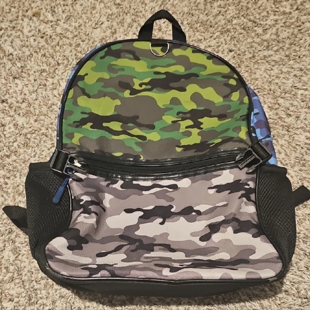 Camo Print Boys Backpack